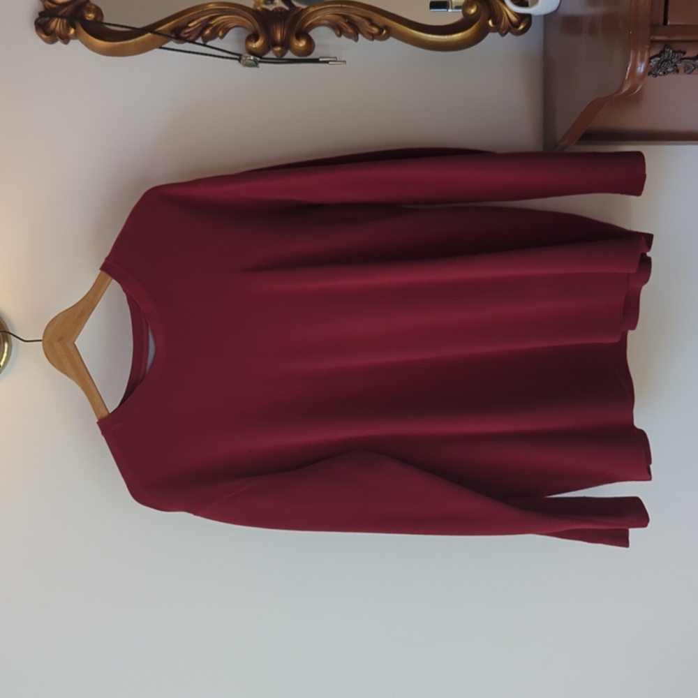 Cherokee Deep Red Long Sleeve Top